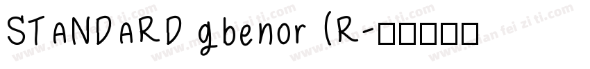 STANDARD gbenor (R字体转换